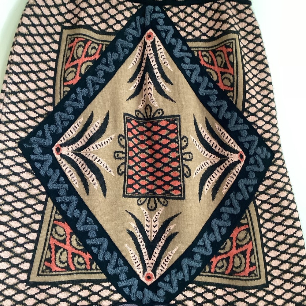 M Missoni Skirt Womens 4 3D Knit Alpaca Blend Iconic Pattern Italy Gossip Girl - Picture 2 of 13